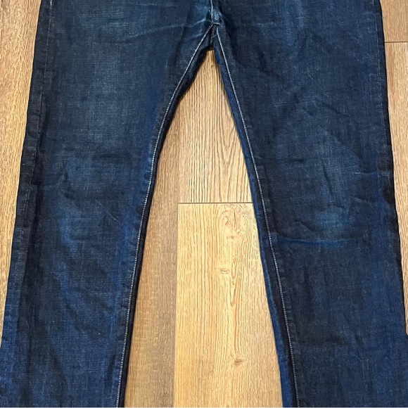 TAYLOR STITCH Selvedge Denim Blue Jeans Mens 32x33 Dark Wash SLIM Fit Button Fly - Picture 9 of 16